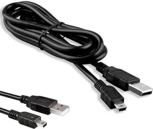 Alinw Mini USB Cable, 3m Mini USB A to USB B Long Controller Charger Cables for Controller, Camera, Portable Electronics