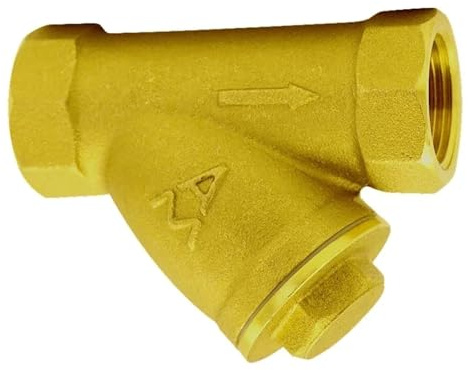 DN15 20 25 32 40 50 65 80 100 Brass Female Inline Y Mesh Strainer Threads Filter Thickened Valve Booster Pump Heating Pipes(DN20x3l4)