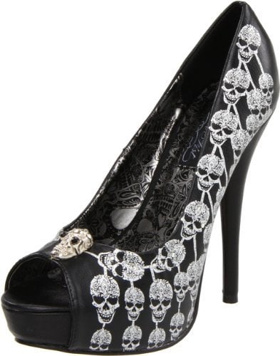Iron Fist Damen Hangman Plateau Pumps, Schwarz (Silber/schwarz), 35.5 EU