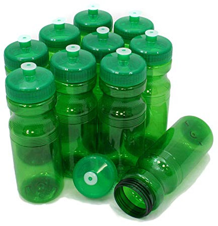 Rolling Sands Trinkflaschen, BPA-frei, 625 ml, 10 Stück, grün