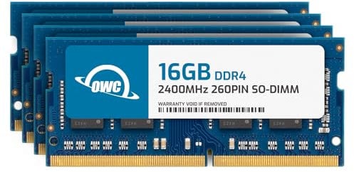 OWC - 64GB Memory Upgrade Kit - 4 x 16GB PC19200 DDR4 2400MHz SO-DIMMs für 27 iMac (Mid 2017), und kompatible PCs