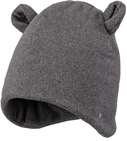 Barts 3773202 Anuk beanie Fleecemütze Wintermütze Grau mit Öhrchen Gr. 47
