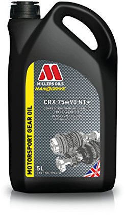 Millers Oils CRX 75W-90 75W90 NT+ vollsynthetisches Nanodrive Motorsport-Getriebeöl (7966GMS) – 5 Liter