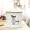 ilka parey wandtattoo-welt Emaille Becher Camping Tasse maritim Möwe & Spruch Motto Meer macht Glücklich Kaffeetasse Zitat Geschenk eb116
