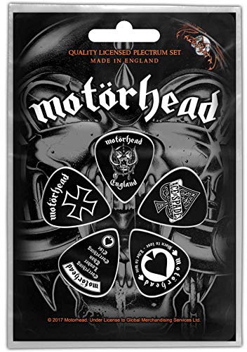 Motorhead Gitarrenplektrum Plektrum Pack X 5 England Band Logo Official Black One Size