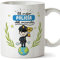 MUGFFINS Policía Tazas Originales de café y Desayuno para Regalar a Trabajadores Profesionales - El Mejor Policía del Mundo - Cerámica 350 ml