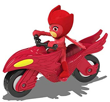 Dickie Toys 203141013 PJ Masks Single Pack Owlette Moon Rover, Fahrzeug aus Metall mit Freilauf, inkl. Eulette-Figur, 7 cm, ab 3 Jahren