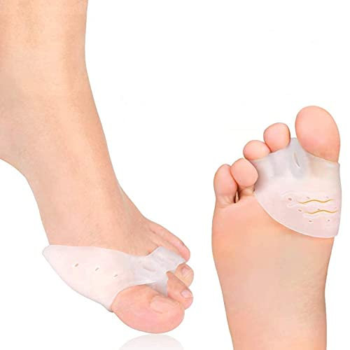 Bunion Corrector Gel Toe Separator, Hammer Toe Straightener with Forefoot Cushions, Big Toe Straightener for Treating a Hammer Toe, Bunion, Overlapping Toe and Callus Blister for Day and Night Use