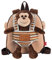 PERLETTI Kuscheltier Affe Rucksack Kleinkinder mit Plüsch Abnehmbar Weich - Kinderrucksack Plüschtier für Kindergarten Kinder 3 4 5 Jahren - Äffchen Plüschspielzeug Kindertasche - 22x25x3 cm (Affe)