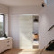 inova Holzschiebetür Komplettset 880x2035mm Pinie Cascina Zimmertür Vollspan mit Alu Laufschiene und Quadratgriff inkl. 2seitiger Softclose