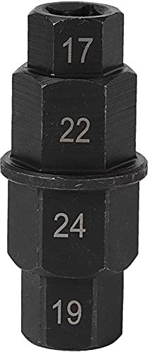 Fydun Motorrad Sechskant Nuss Stecknuss Steckachse Reifenspindel Reparatur Sechskant Vorderradnabe Spindelbuchse Adapter Werkzeug für 17 mm 19 mm 22 mm 24 mm Vorderachse