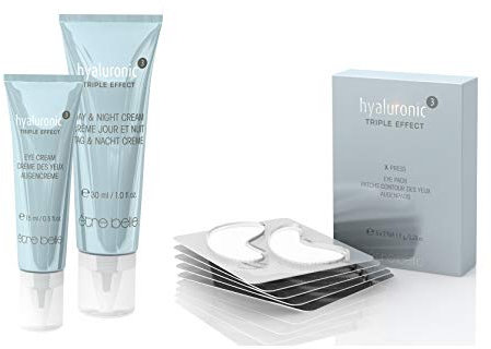 Etre Belle Set der hyaluronic³ Serie für eine Augenpartie voller Spannkraft und jugendlicher Frische - mit Augenpads, Augencreme und Tag & Nacht Creme