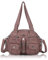 Angel Kiss Damen Handtasche tasche damen Umhängetasche 2 hauptfächer Multifunktionale Rucksack Weiches PU Leder mit Reißver Schlusstaschen Elegante Damenumhängetasche für Büro Schule Einkauf Rosa