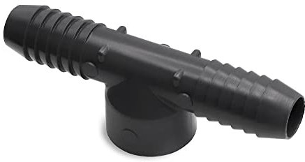 Raccord en T barbelé en PVC - Raccord cannelé en T 3/4 - Insert cannelé en T de 1,9 cm x 3/4 FNPT - Raccords cannelés pour tuyau d'arrosage - Raccord en T barbelé SCH 40 - Raccord en T barbelé en PVC
