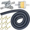 Benzin Kraftstofffilter Kit Ø4mm Kraftstoffleitung Benzinschalter des Benzinhahns Schlauchleitung Kraftstofffilter mit 6 Schlauchschellen für PKW Auto Motorrad Rasenmäher Roller Diesel