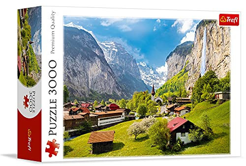 Trefl TR33076, Premium Puzzle 3000 Teile - Lauterbrunnental, Qualitativ hochwertiges Premium Puzzle mit 3000 Teilen