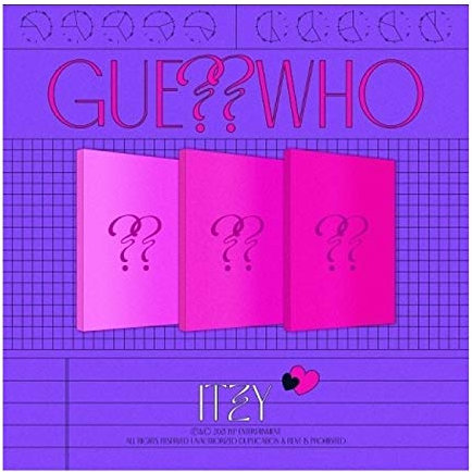 ITZY Guess Who 4th Mini Album 3 Versionen Set CD + 1p Mini Faltposter auf Pack + 72p Fotobuch + 2p Photocard + Aufkleber + ZeitungstypLyrics + Nachrichtenfotokarten-Set + Tracking Kpop Sealed