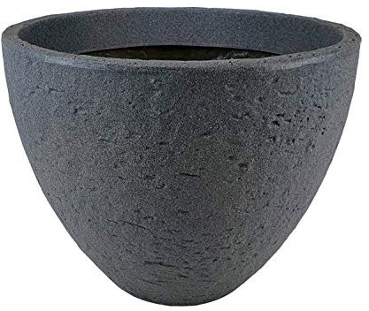 Pflanzkübel Stone Ø 40 cm Blumenkübel Pflanztopf Blumentopf Kunststoff rund grau