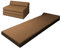 sunnypillow Premium Klappmatratze mit Kopfteil 120 x 220 x 10cm Braun | 4-teilige Faltmatratze mit abnehmbarem Bezug | Schaumstoff extra dick 10cm | Matratze klappbar Gästematratze Reisematratze |