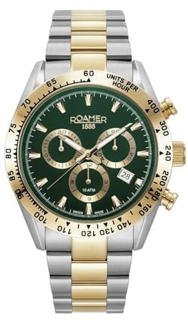 Roamer Herren Uhr Analog Quarz Chronograph 850837 47 75 20 Monza 100 Edelstahl