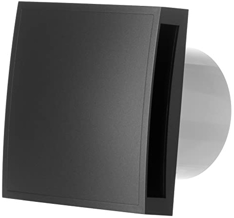 Steinberg14 Anthracite 100mm Bathroom Fan - Bathroom Extractor Fan with Front Panel - Wall Ventilation Fan - 4 inch Exhaust Fan for Ventilation in Bathroom, Kitchen and Toilet - Extraction Fan