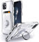 SHIELDS UP Designed for iPhone 14 Case, Wallet Minimalist Case with Ring Kickstand and Card Holder, Transparent Slim Shockproof TPU Bumper Cover for iPhone 14 6.1''- Clear