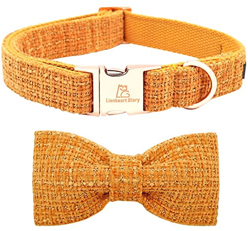 Lionheart glory Hundehalsband mit Schleife, verstellbare, weiche Hundehalsbänder mit Fliege, Haustierhalsbänder, Fliege für mittelgroße Hunde, Geschenk