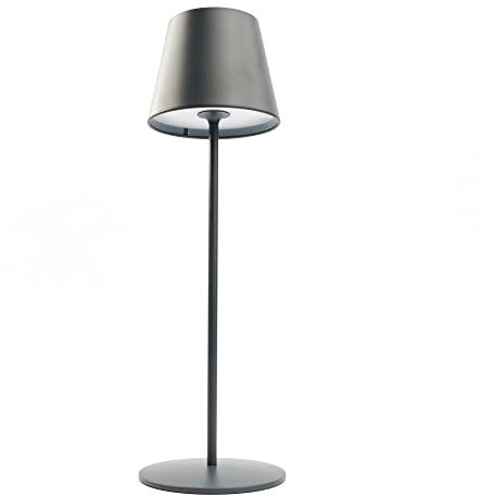 NCC-Licht LED Akku Tischleuchte Anthrazit IP54 Indoor & Outdoor 3,6 Watt 170 Lumen RGBW Farbwechsel warmweiß 3000K Dimmbar