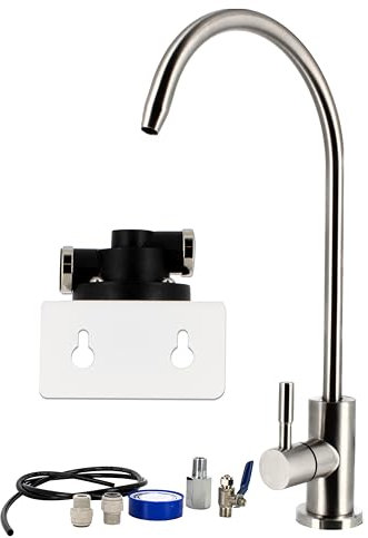 Kit Completo Per Depuratorazione Acqua Sotto Lavello - Testata QL1 - Raccordi - Rubinetto 1 Via - Installazione Rapida - Massima Libertà Di Scelta Con Il Nostro Kit Scegli Il Filtro Che Preferisci