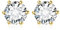 JewelryPalace Rundschliff 4ct Zirkonia Ohrstecker Silber 925 Damen, Simulierter Diamant Braut Schmuck Set, Ohrringe Silber Mädchen Edelstein,Ohrstecker Silber Klein mit Stein Geschenk Frauen Vergoldet