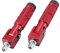 A ABSOPRO Moto Repose-pieds Repose-pieds 8mm Repliables Commandes reculées Aluminium Rouge (Ensemble de 2)