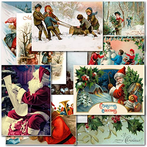 doodlecards Pack of 20 Mixed Victorian Christmas Cards. Printed in UK, Premium Quality & 100% Recyclable.