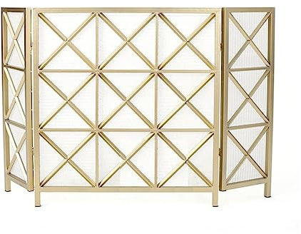 Decorative Fireplace Fireplace Screen Foldable Indoor Fireplace Screen Floor-standing Fire Fence Living Room Fireplace Fire Partition Fireplace Covers Decorative (Color : B) (A)