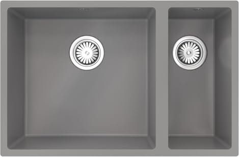 Liquida CM670GR 1.5 Bowl Comite Undermount/Inset Matt Grey Kitchen Sink