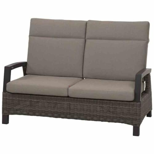möbelando Gartenbank >Corido< in matt anthrazit, Charcoal Grey, Taupe-meliert