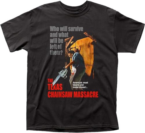 Texas Chainsaw Massacre Men T Shirt Film Movie Poster Huge Print Leatherface DVD B Black
