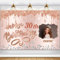 Dicodes Personnalisé Happy Birthday Toile de Fond de Bannière Personnalisation de la Fête d'Joyeux Anniversaire Photo Toile de Travail Avec Photo et Nom(Diamant en or rose)