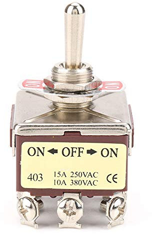 Respicefinem 4-poliger Ein-/Aus-/Ein-Wippschalter mit doppelter Umschaltung, 3-Positionen-Kippschalter, 4pdt, 12-poliger 3-Positionen-Kippschalter, 12-mm-Vierfachschalter