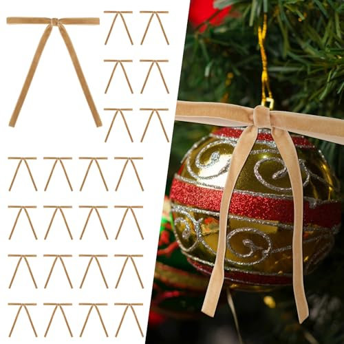 GADITIEK 24 pezzi, decorazioni per albero di Natale, fiocchi per albero di Natale, decorazione natalizia, fiocco, decorazione natalizia, fiocchi regalo, grande fiocco, decorazione albero di Natale