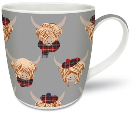 Tartan Highland Cow | New Bone China Gift Mug by Smiling Faces