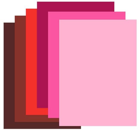 100 Blatt - Rot Serie 120g Tonpapier A4 Bunt, 6 Farben Bastelpapier Buntes Papier Druckerpapier Kopierpapier, Origami Papier