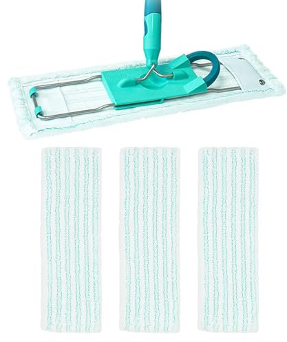 3 Stück Ersatz-Wischbezüge für Leifheit Profi XL Micro Duo/Cotton Plus Bodenwischer Ersatz Mikrofaser Wischmopp Bezuge, Flecken schnell entfernen, Effiziente Ersatzbezug für alle Böden