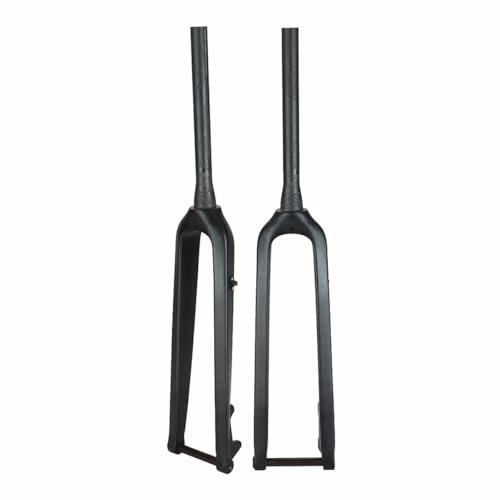 BSFHQS VTT Fourche Rigide 26 27.5 29 Fourche Avant en Fibre De Carbone Fourche De Montagne De Frein À Disque Fourche Dure À Droit/Conique De 1-1/8 Axe Traversant 15 * 100mm(Tapered_27.5IN)