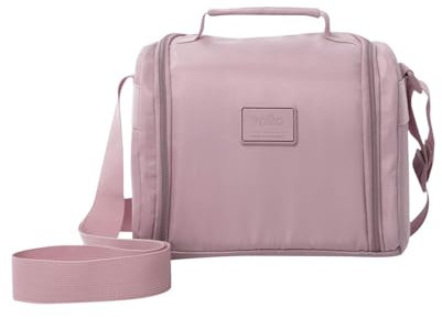 TOTTO - Bolsa Térmica Porta Alimentos 9 L, Modelo Tracer 2, Bolsa Comida Trabajo, Apertura 180º, Asa de Mano, Correa Ajustable, Pasador para Mochila de Ruedas, Fácil Limpiar, Estampado Keepsake Lilac