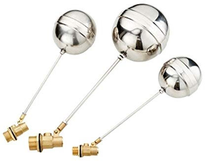 Edelstahl Schwimmerkugelhahn, Automatischer Wasserstandsregler, 1/2 3/4 1 Messing Schwimmerventil,(1/2inch)