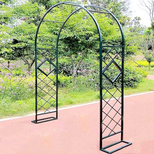 Metall-Garten-Rankgitter für Kletterpflanzen, robust, rostbeständig, Efeu-Laube mit starker Rohrstütze, Pergola-Dorn für den Außenbereich, für Wege/Eingänge, 140 m, Grün, große Größe