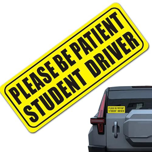 Student Driver Magnet - Reflective Anfänger Driver Aufkleber, Magnetic Car Warning Badge | Abnehmbare Vorsicht Platte, Sicherheitssignalstreifen Für Fahrzeugstoßstange, Student Aufkleber Für Autozug