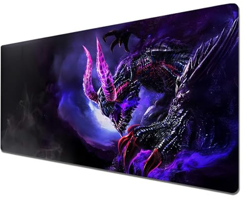 Monster Hunter Wilds XXL-Mauspad, großes Gaming-Mauspad, wasserbeständig, mit Gummibasis, rutschfest, strukturierte Oberfläche, ideal für Computer und PC, Maße (800 x 300 mm)