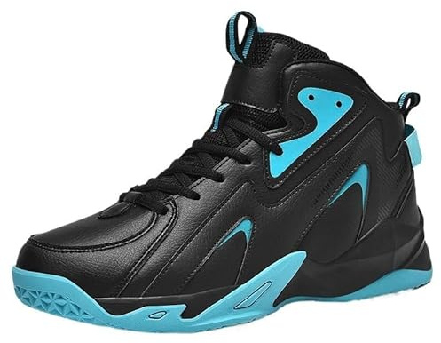 Solastride Men's High Top Basketball Shoes In Plus Size Breathable Anti Slip Shock-Absorbing Sports Training Boots