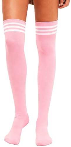 MESU Femmes Stripe Extra Longue Cuisse Au-dessus du Genou Chaussettes Hautes Chaussettes Hautes